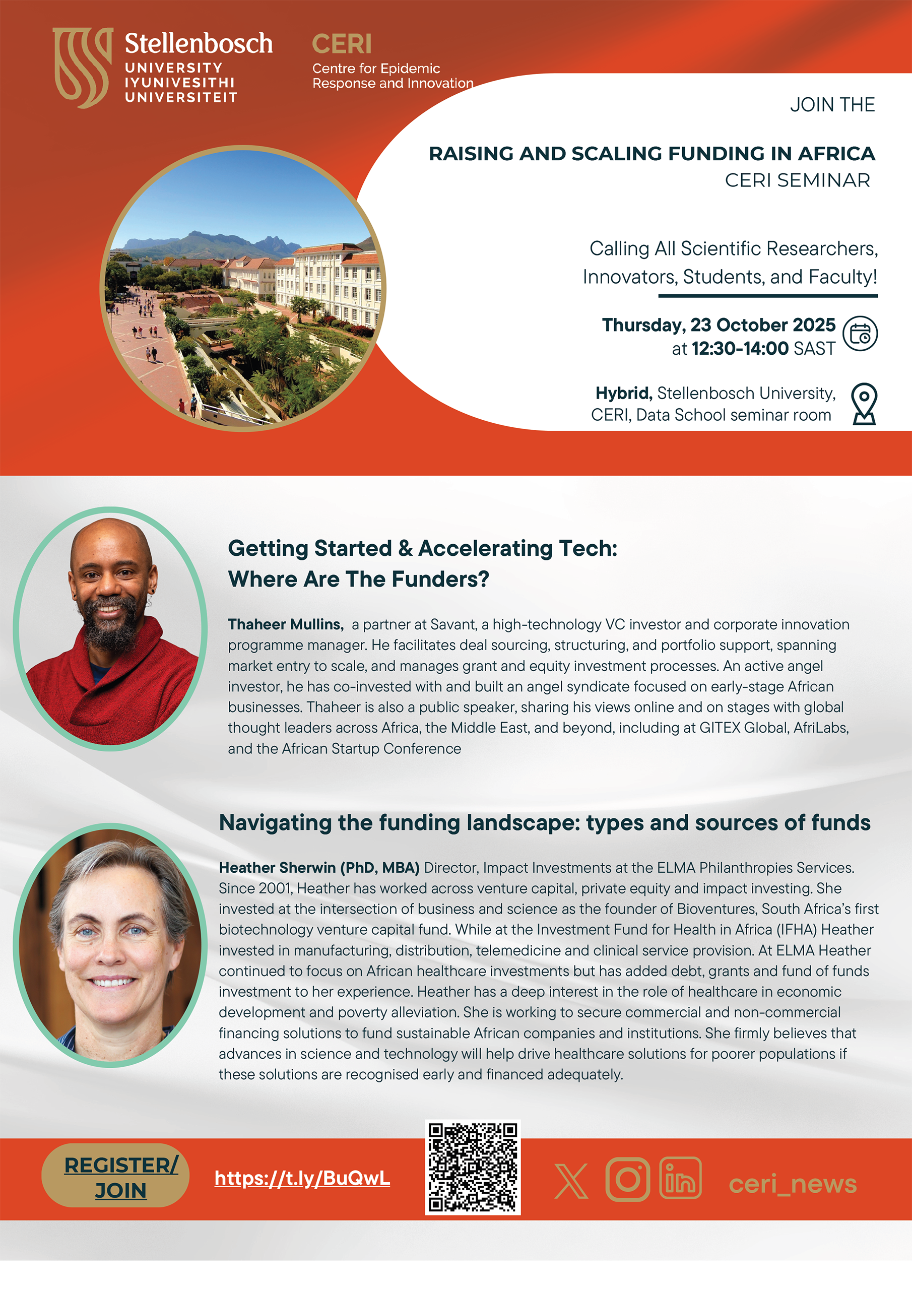 2025 CERI Summer Scientific Seminar Series VI: Raising and Scaling Funding in Africa